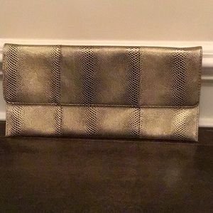 Elegant Classy Clutch. Snake look with mirror.